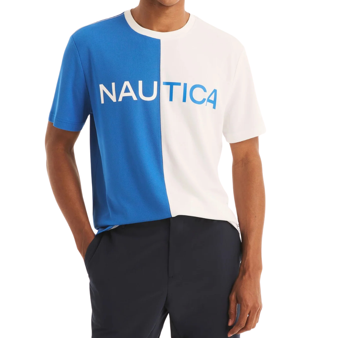 Nautica Men's Navtech Sustainably Crafted Crewneck Logo T-shirt