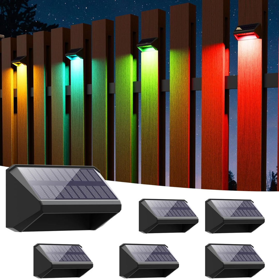 6-Pack IP65 Waterproof RGBCW Color Changing Deck Stairs Lights