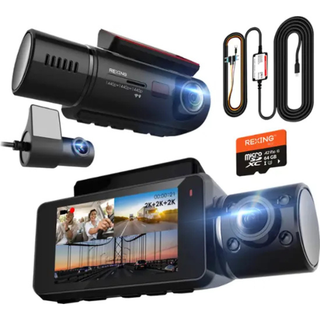 Rexing V33 3 Channel 1440p+1440p+1440p Resolution Dashcam