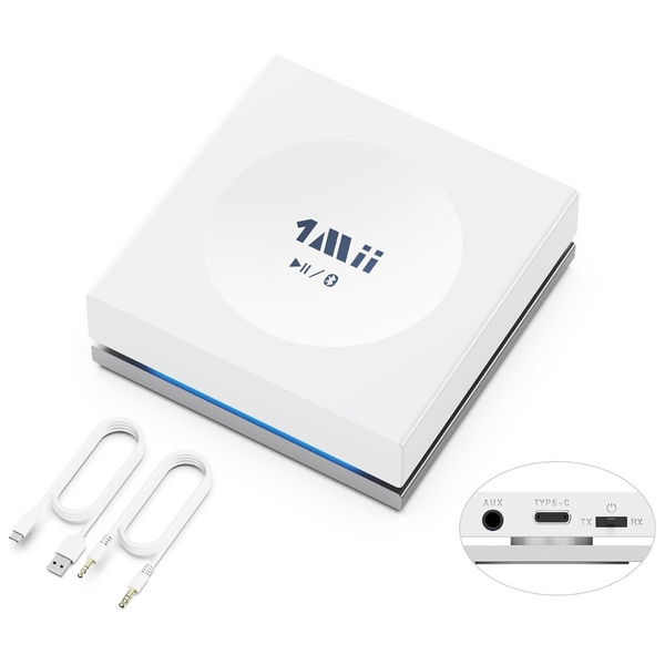 1Mii 2-in-1 3.5mm Aux Bluetooth Transmitter Receiver With Touch-Control