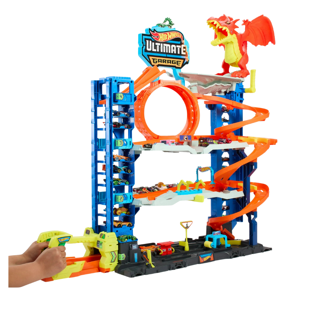 Hot Wheels City Ultimate Garage Playset With 2 Die-Cast Cars, Storage For 50+ Cars