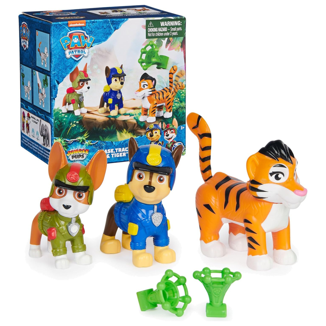 Paw Patrol: Jungle Pups Chase, Tracker & Tiger Action Figures With Projectile Launcher