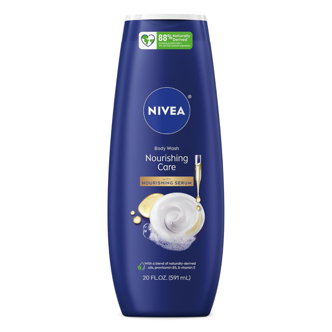 NIVEA Nourishing Care Body Wash With Nourishing Serum Moisturizing Body Wash (20 Fl Oz Bottle)