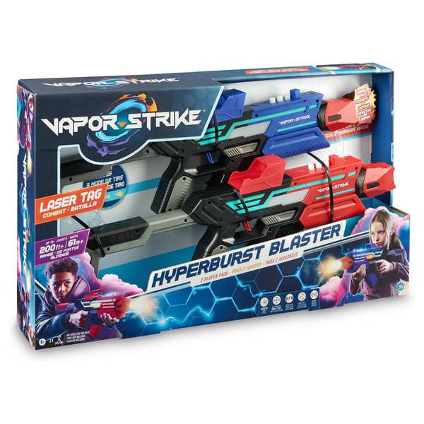 Set Of 2 Vapor Strike Laser Tag Hyperburst Blasters W/ Lights & Sounds