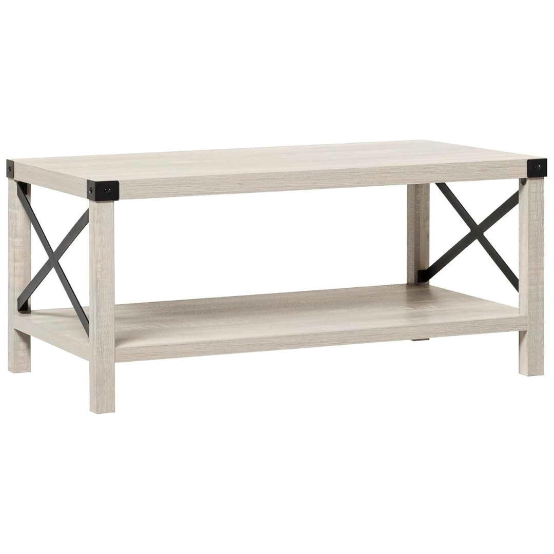 Walker Edison 40'' Sedalia Modern Farmhouse Metal X Coffee Table