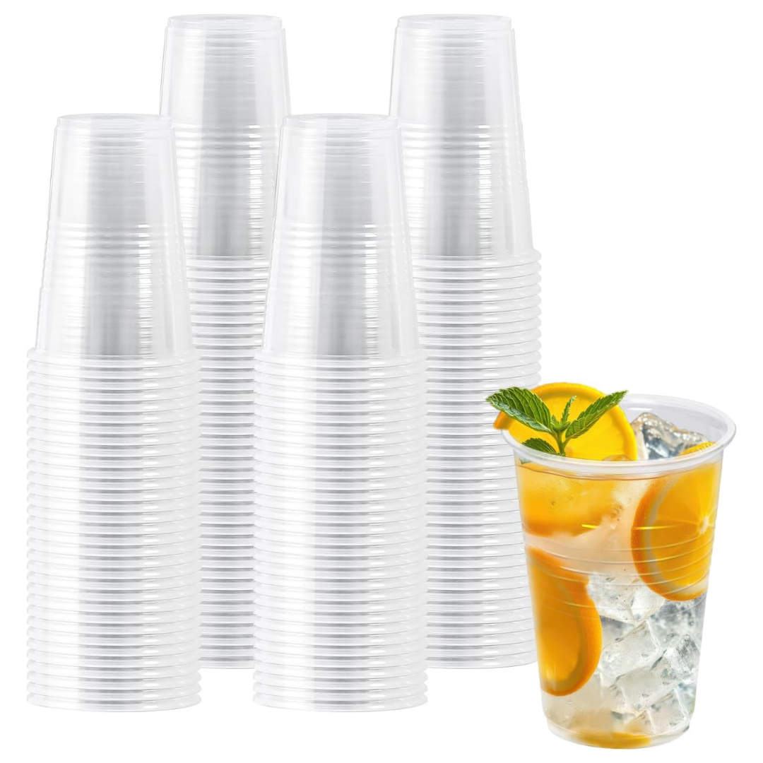 200-Pack 9oz Clear Plastic Disposable Cups