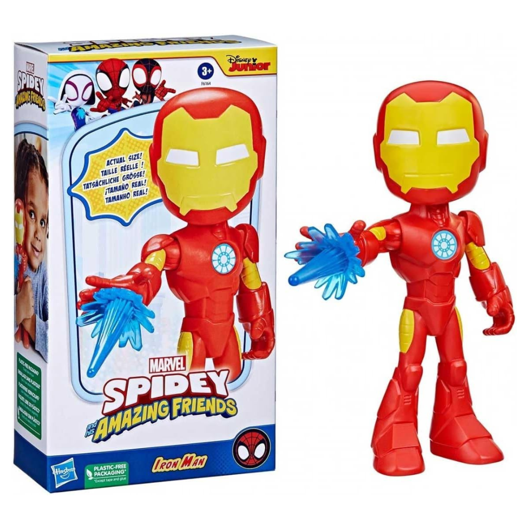 Hasbro 9" Spidey And His Amazing Friends Iron Man Action Figure