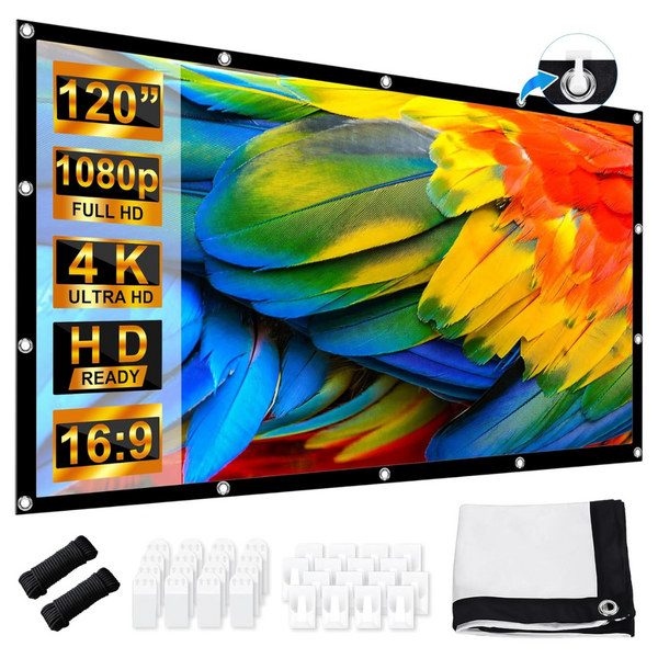 120 Inch 16:9 HD 4K Portable Projector Screen