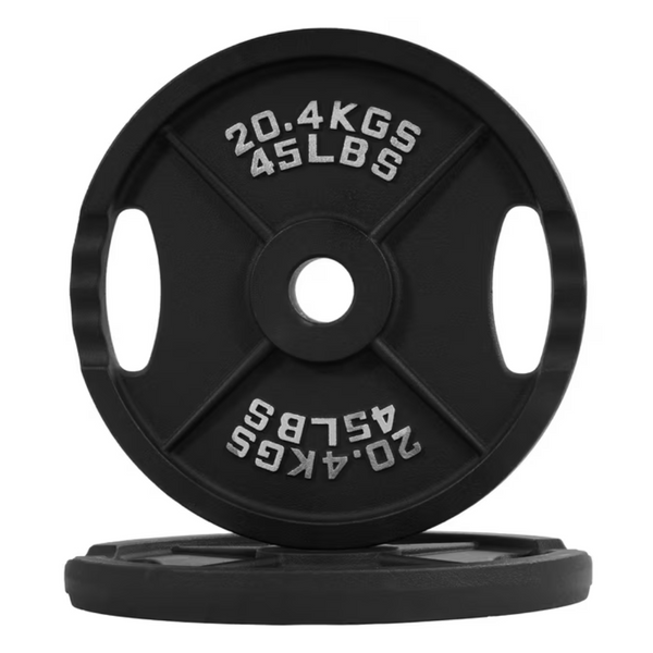 BalanceFrom 2", 45-Pound Classic Cast Iron Weight Plates (Pair)