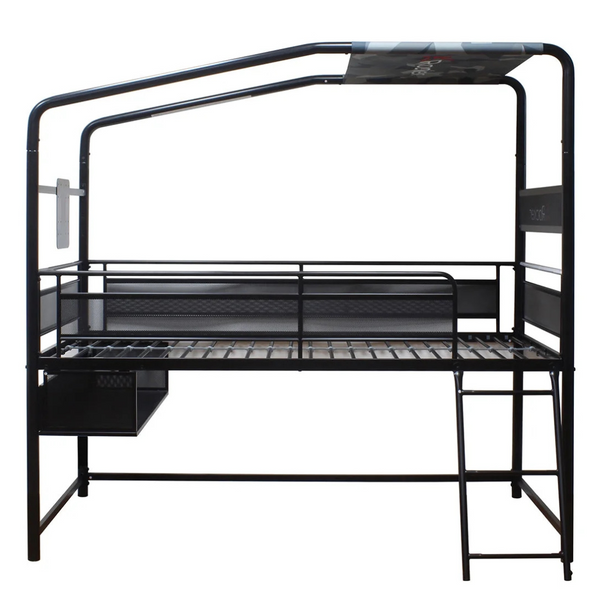 X Rocker Contra Mid-Sleeper Gaming Twin Bed With TV Mount