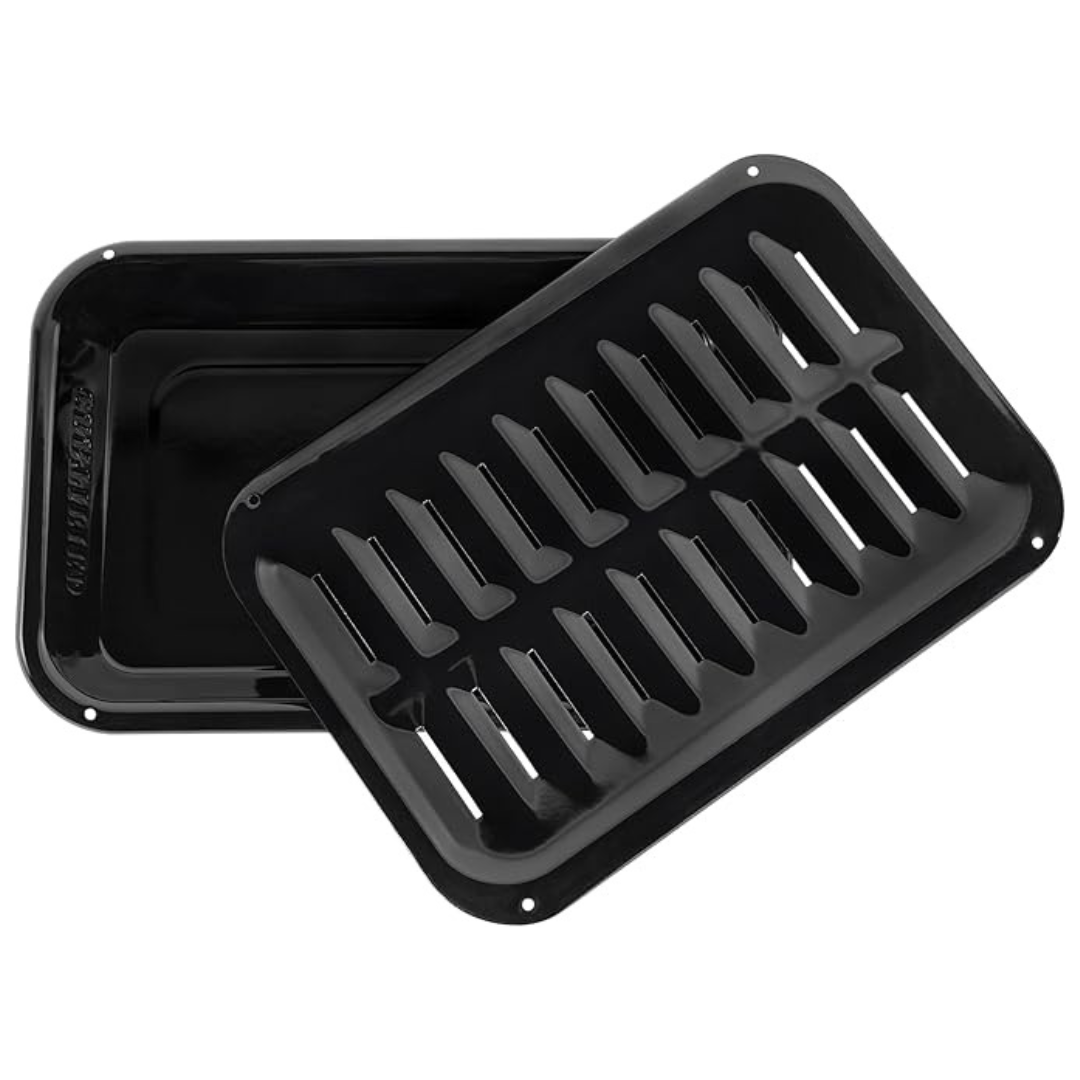 2-Piece Certified Appliance Accessories Small Broiler Pan & Grill Set