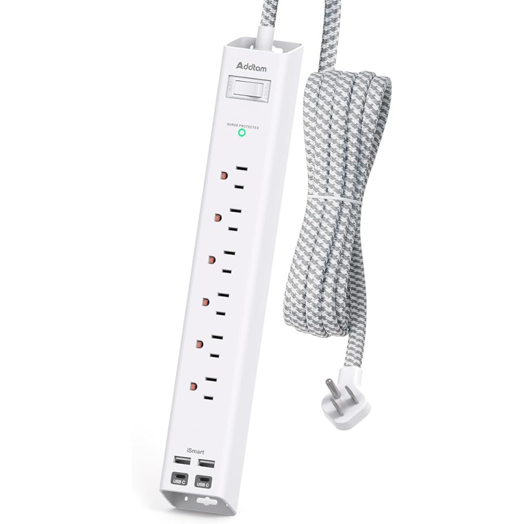 Power Strip Surge Protector With 6 AC Outlets, 4 USB & 2 USB C