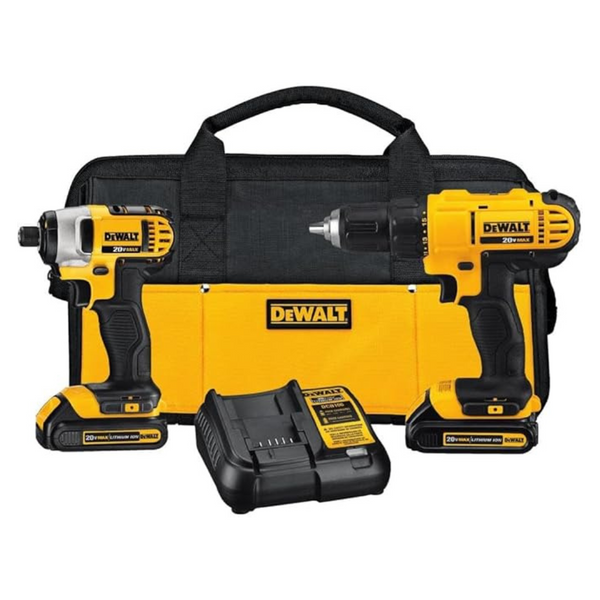 Dewalt 20V Cordless Drill And Impact Driver W/ 2 Batteries & Charger