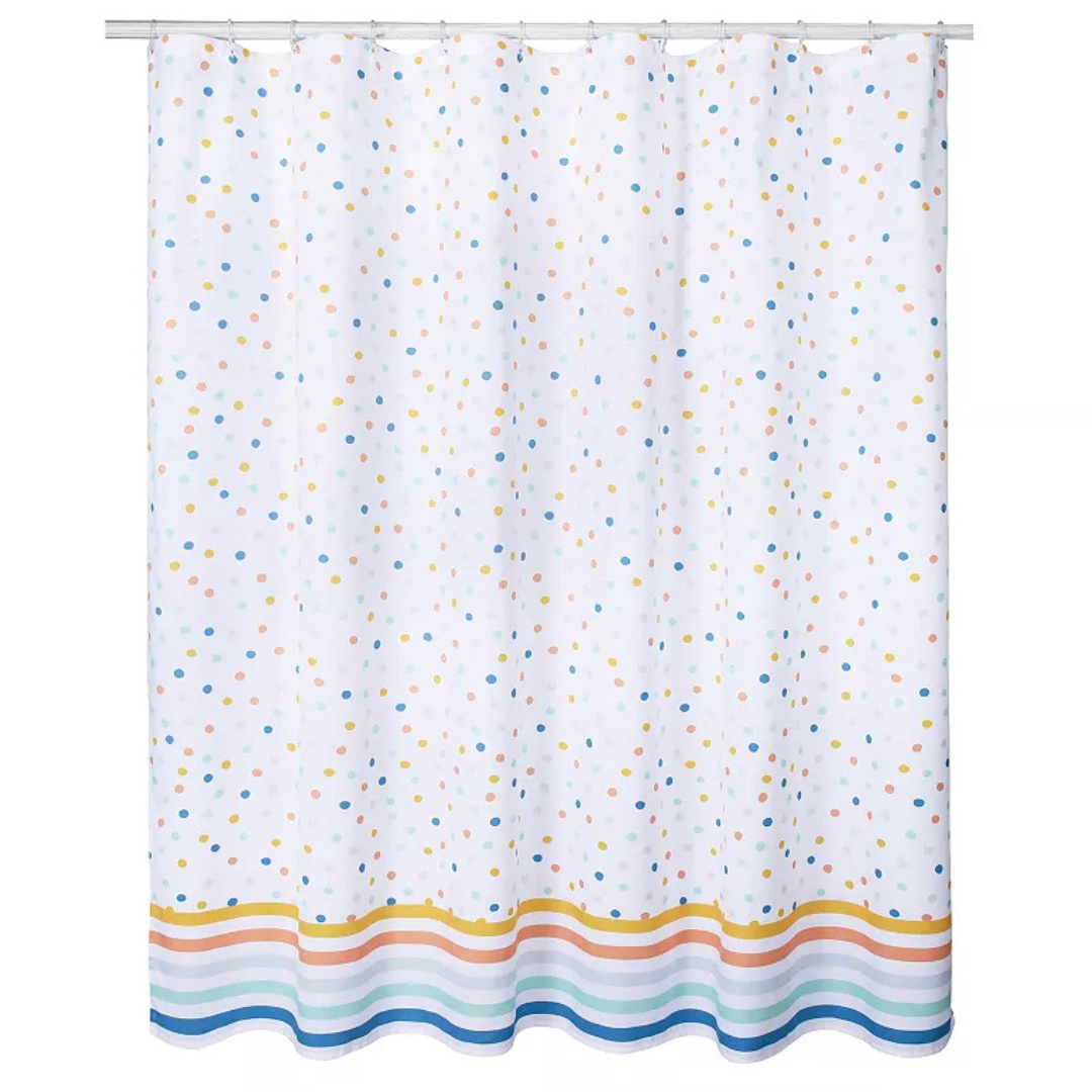 The Big One Kids Rainbow Dot Shower Curtain