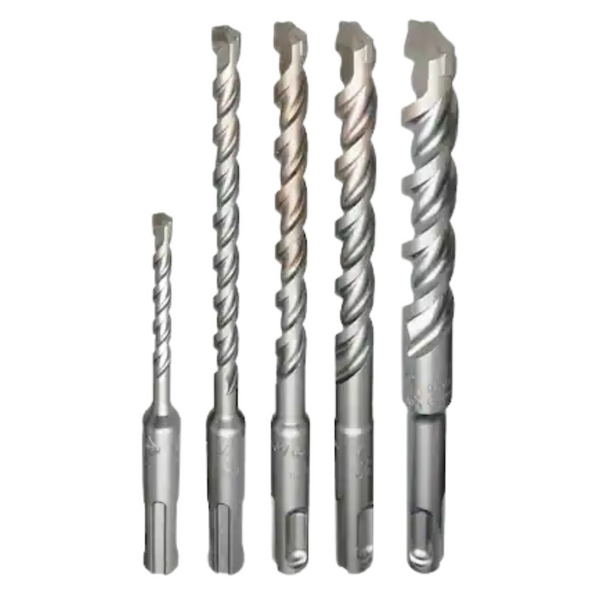 Milwaukee 5-Piece 2-Cutter SDS-PLUS Carbide Hammer Drill Bit Set