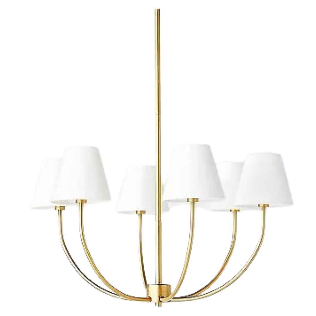 Threshold Designed With Studio McGee 6-Light Ceiling Chandelier Brass