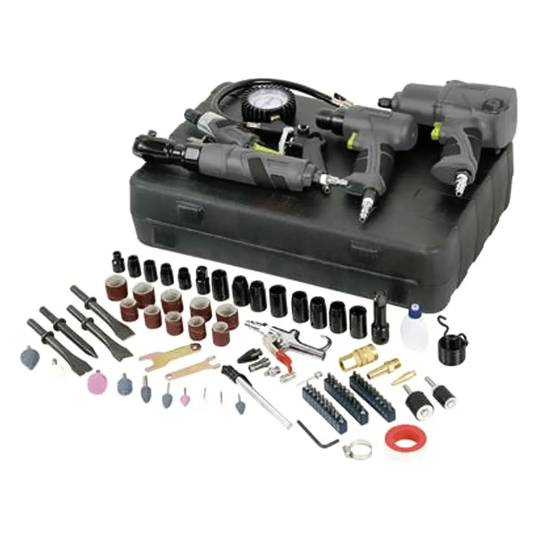 Master Mechanic 100 Piece Air Tool Kit With Impact And Ratchet Wrench