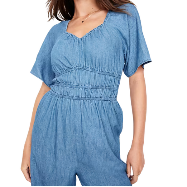 Old Navy Women's Smocked-Waist Wide-Leg Jumpsuit