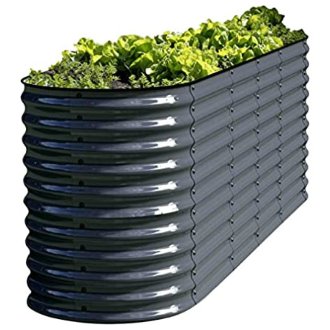 Olle 32" Tall 12- in-1 Galvanized Raised Garden Bed