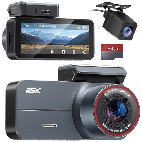 2.5K QHD 3.39" IPS Dash Camera for Cars