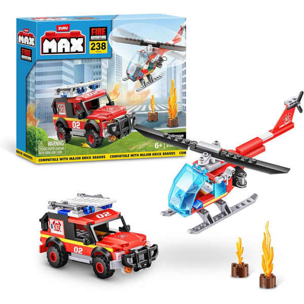 218-Piece City US-Series Brick Fire Rescue Play Set