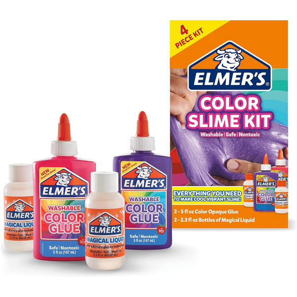 Elmer’s Color Slime Kit, 2-Count + 2-Activator, Pink/Purple