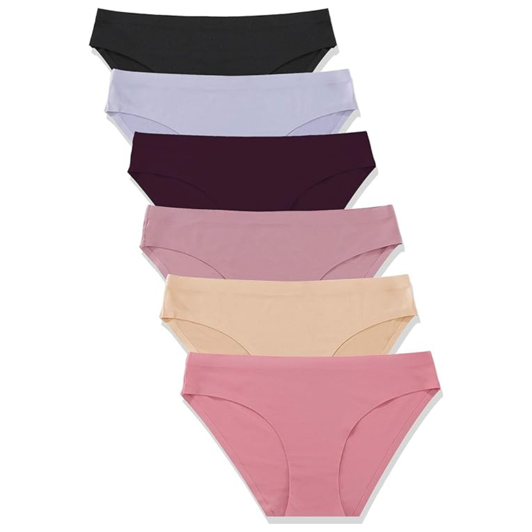 6-Pack Finetoo Women's Seamless Hipster Underwear