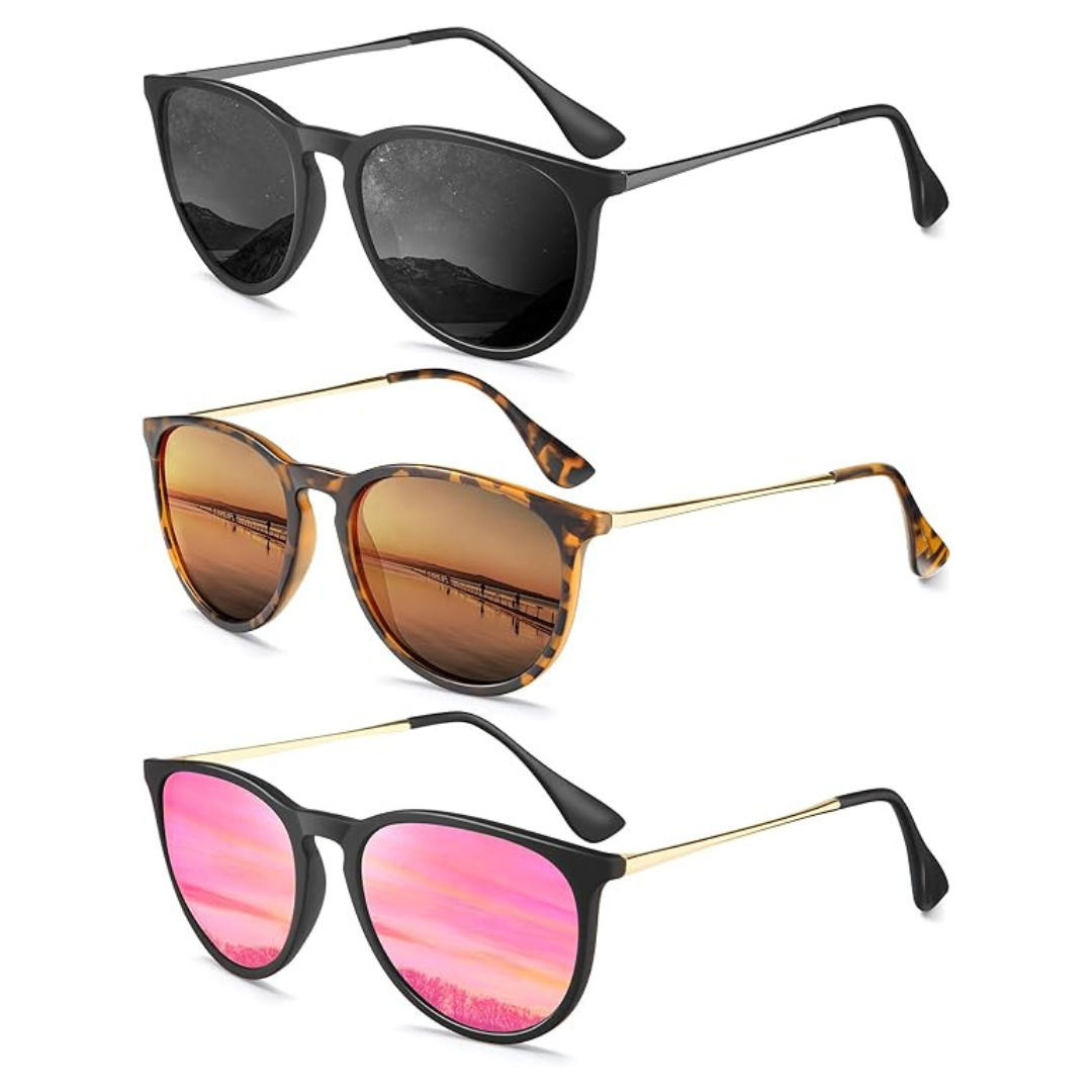 3-Pack Women's Polarized Sunglasses