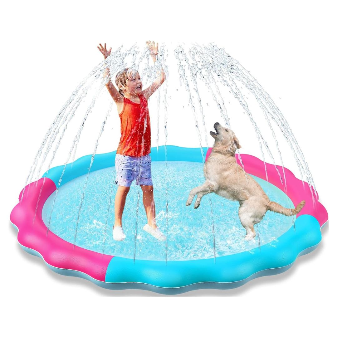 Jasonwell Kids Dog Splash Pad Sprinkler