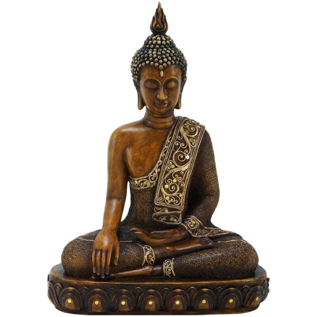 Deco 79 Polystone Buddha Decorative Sculpture