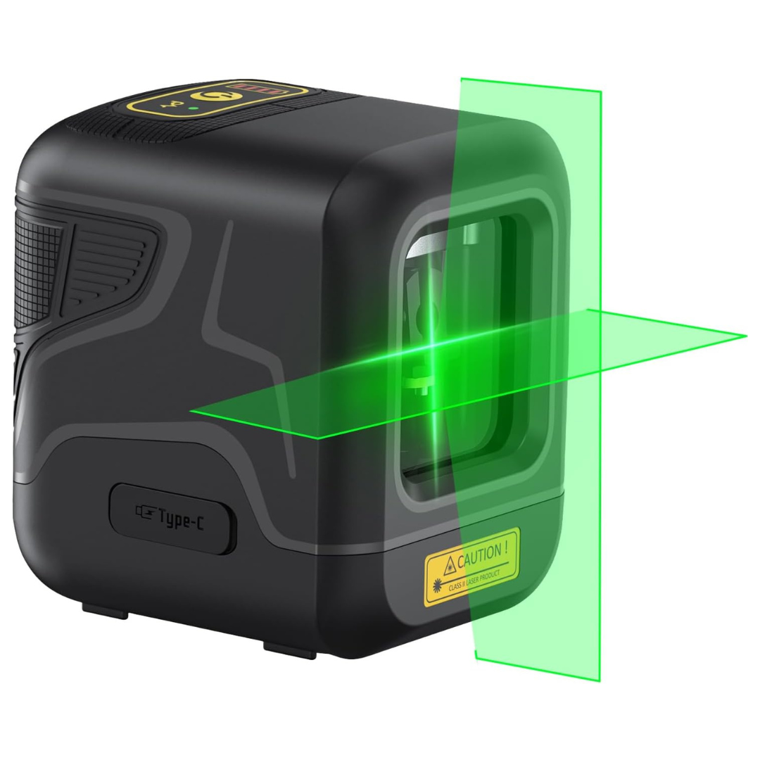 100-Ft Self-Leveling Green Cross Line Laser Level