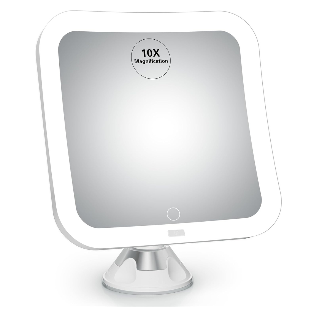 Upgraded 10x Magnifying Lighted Makeup Mirror