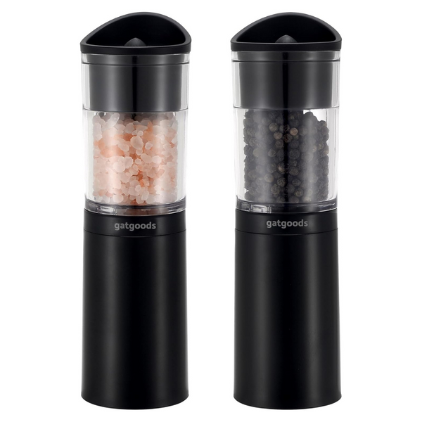 2-Pack Electric Salt And Pepper Grinder Set