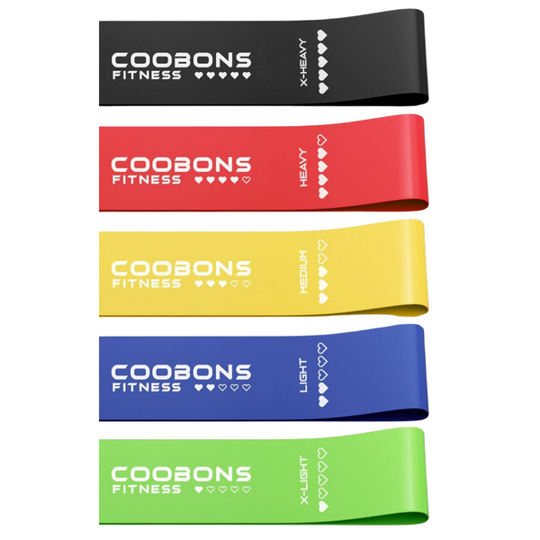 5-Pack Coobons Fitness Work Out Resistance Bands