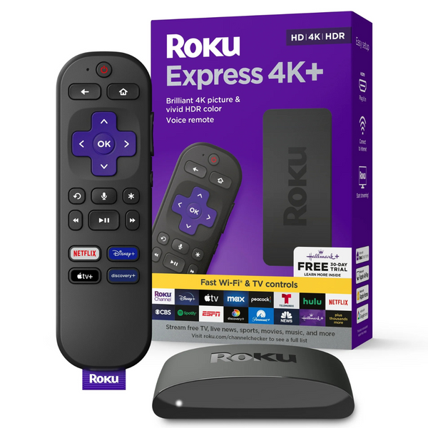 Roku Express 4K+ Streaming Media Player With Voice Remote (3941R)