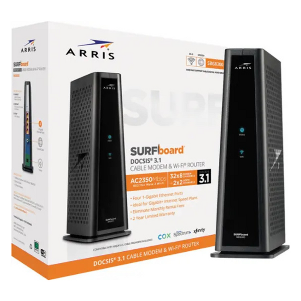 ARRIS SURFboard SBG8300 DOCSIS 3.1 Gigabit Cable Modem & Wi-Fi Router