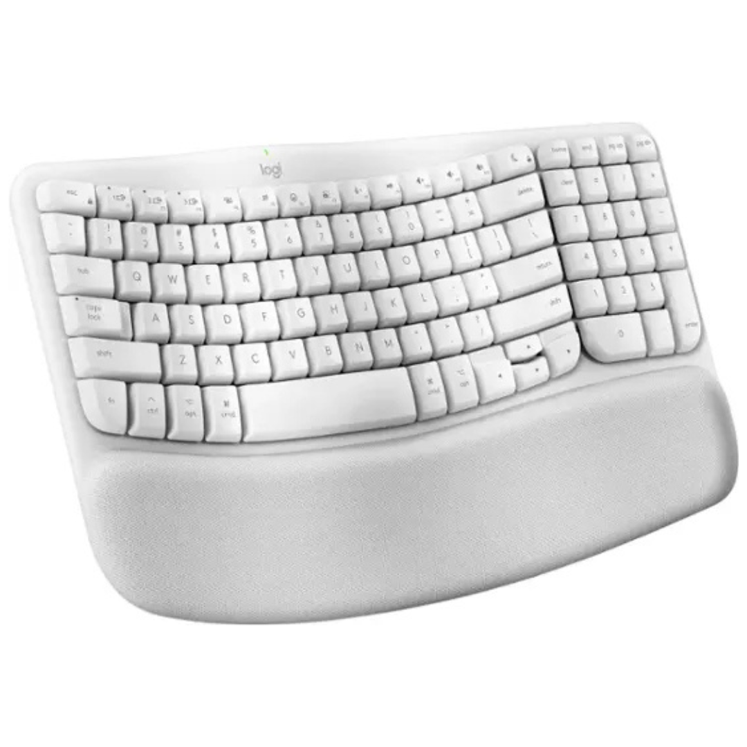 Logitech Wave Keys For Mac Wireless Ergonomic Keyboard (Off-White)