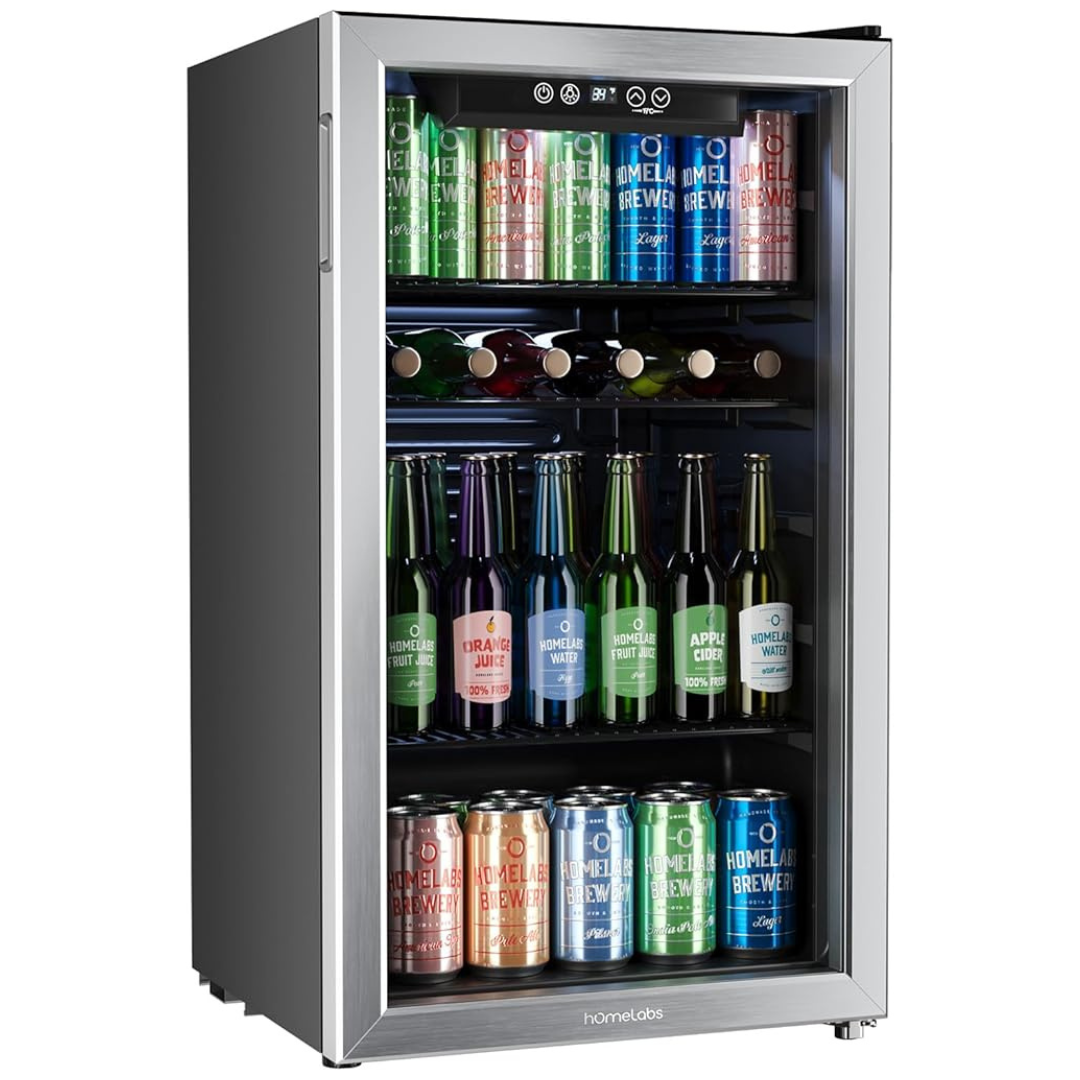 HomeLabs 3.2 Cu. Ft. 120-Can Beverage Refrigerator And Cooler