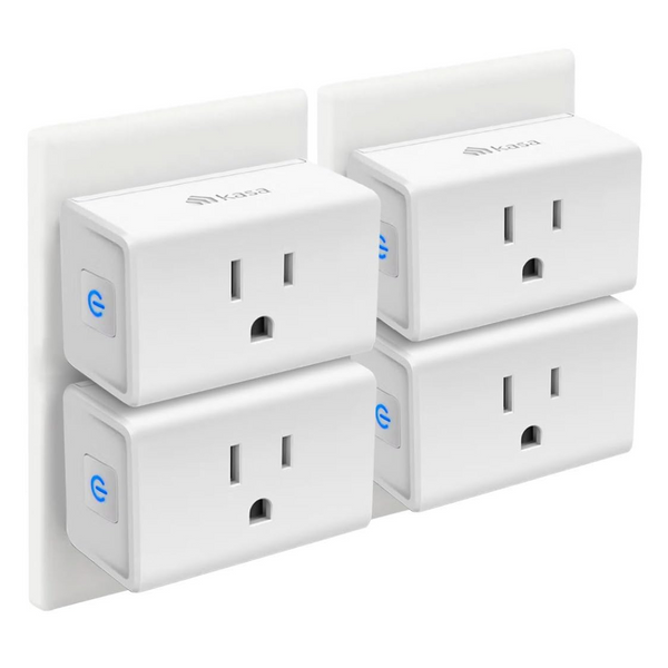 4-Pack Kasa Mini 15A Smart Plug Wi-Fi Outlet Works With Alexa