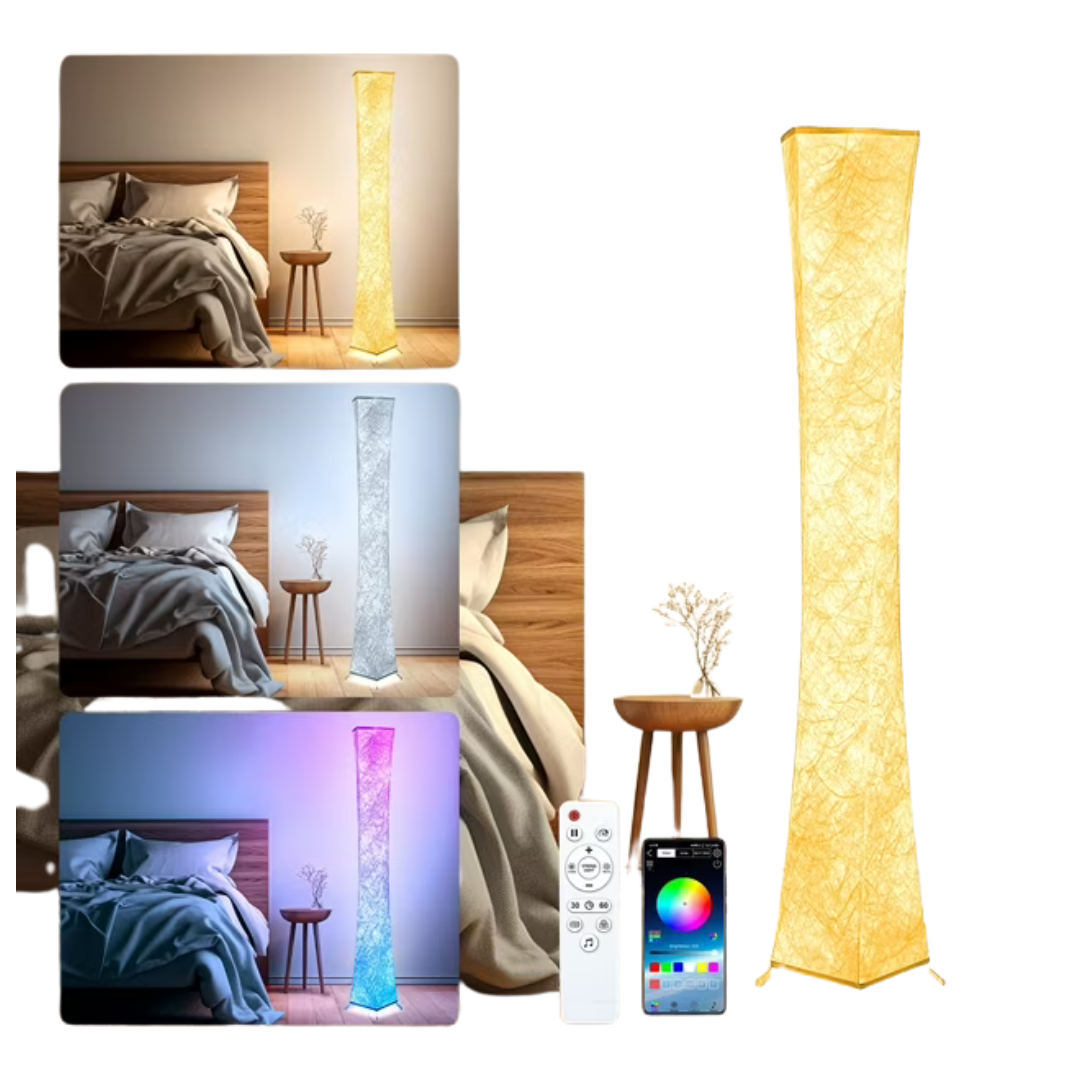 Blitzwill RGB Music Sync Color Changing 61'' Tall Corner LED Floor Lamp