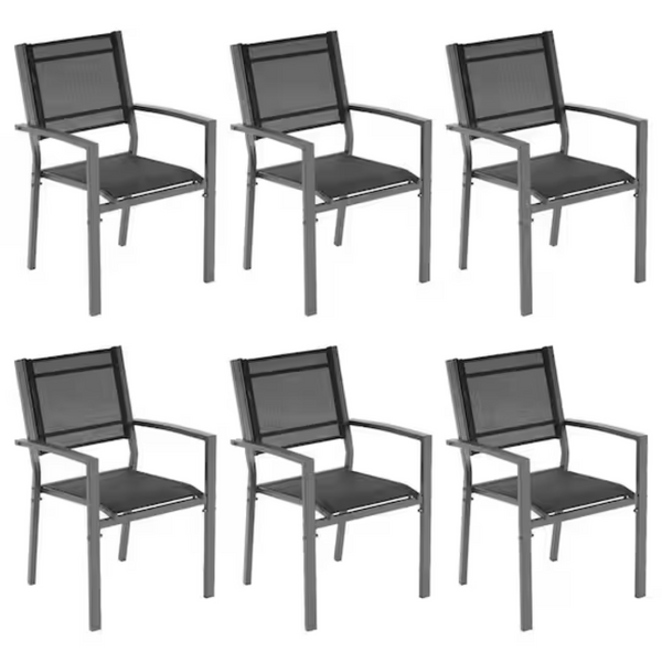 6-Piece Sonkuki Weather-Resistant Textilene Patio Dining Set