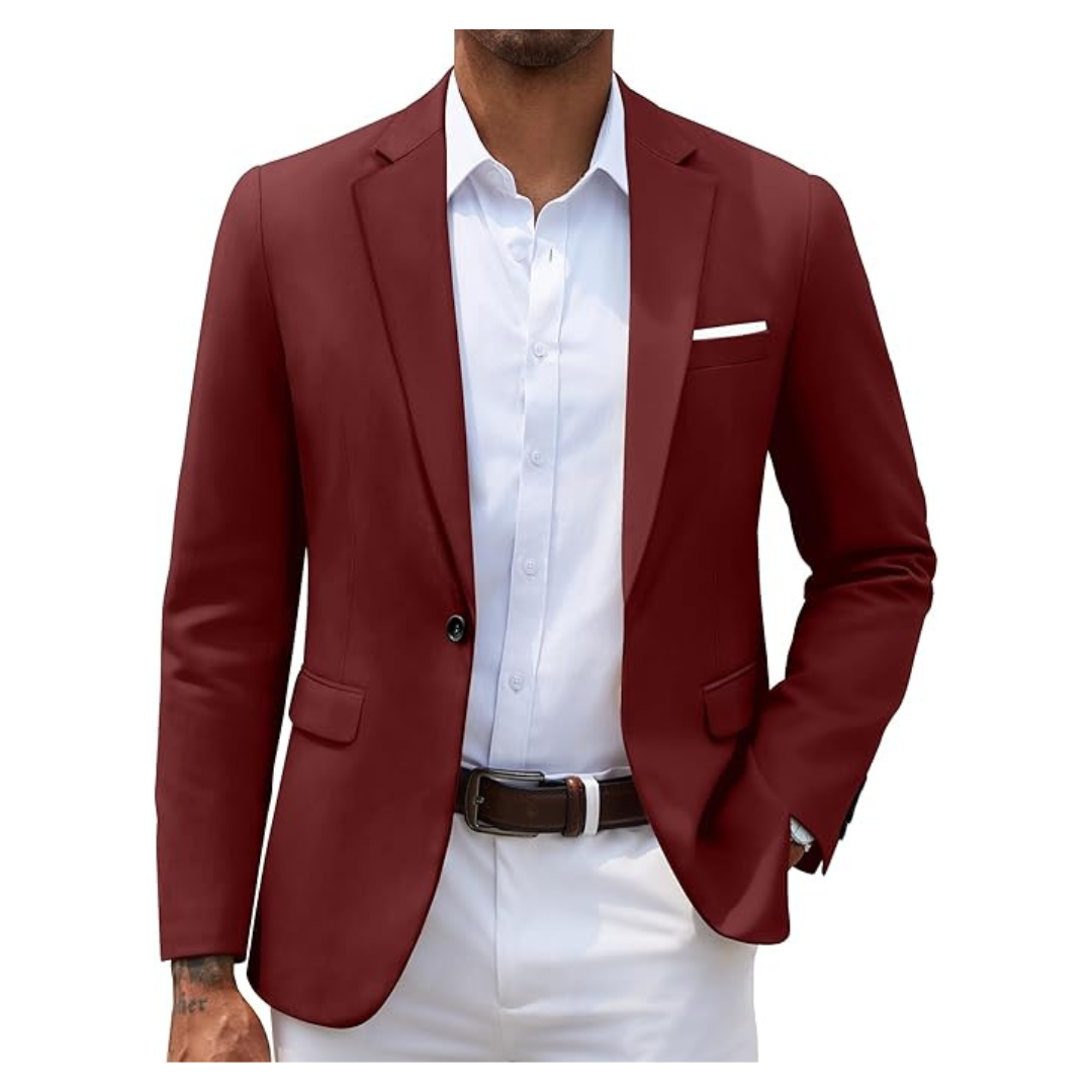 Coofandy Men's Slim Fit Casual Lightweight Sport One Button Blazer