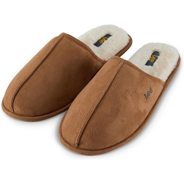 Lee Sherpa Fur Indoor Outdoor Casual Cozy Men's Slippers