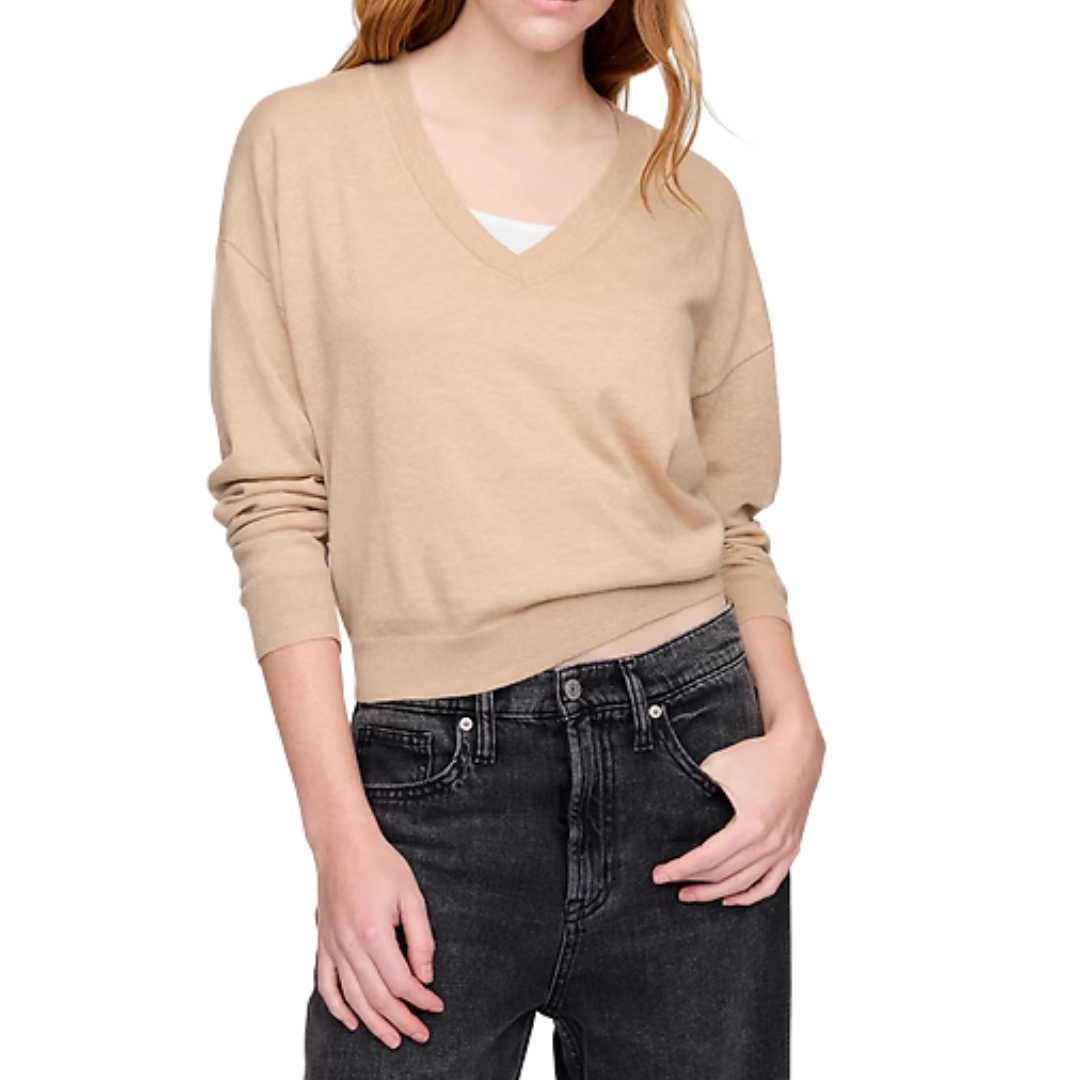 Gap Factory CashSoft Relaxed V-Neck Sweater (2 Colors)