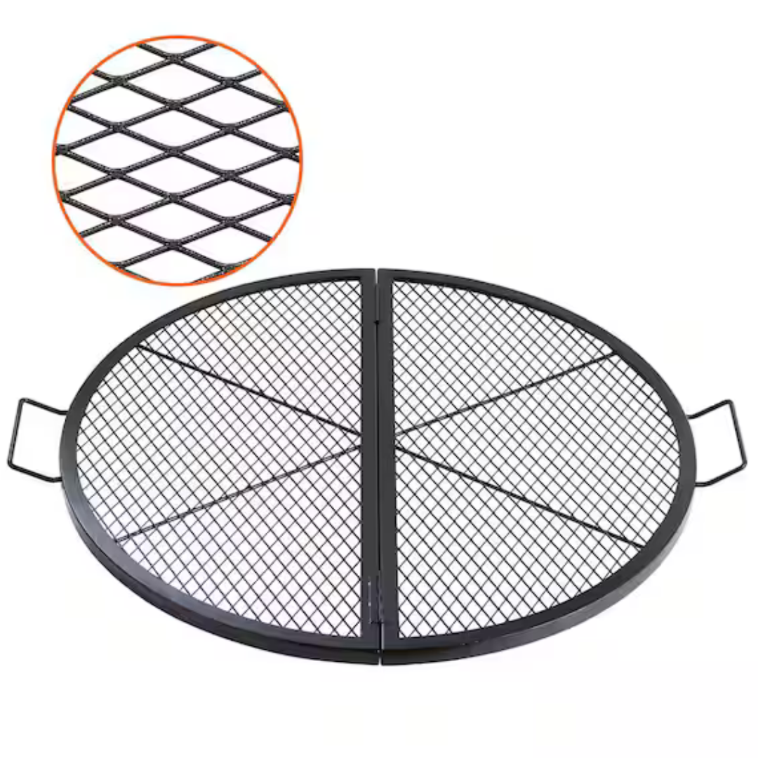 Foldable 36" Steel Fire Pit Grill Grate