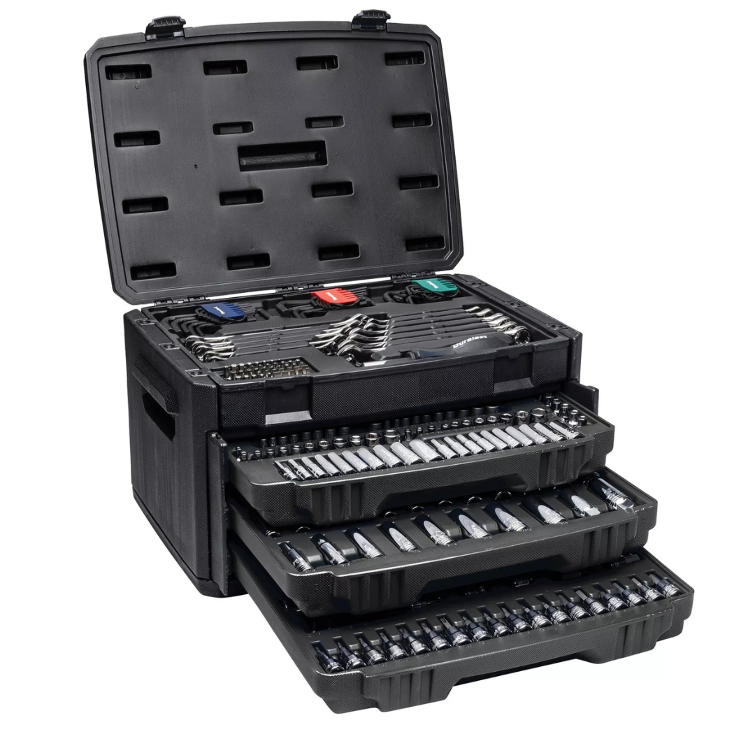 205-Piece Master Mechanic Mechanics SAE Metric Socket & Tool Set w/ Case