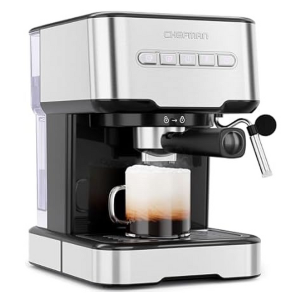 Chefman 6-in-1 Espresso Stainless Steel Coffee Machine