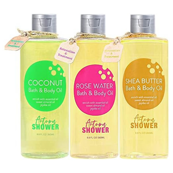 3-Pack Autumn Shower Bath And Body Oil