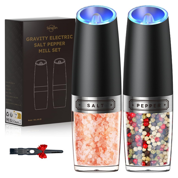 Sangcon Gravity Electric Salt And Pepper Grinder Set