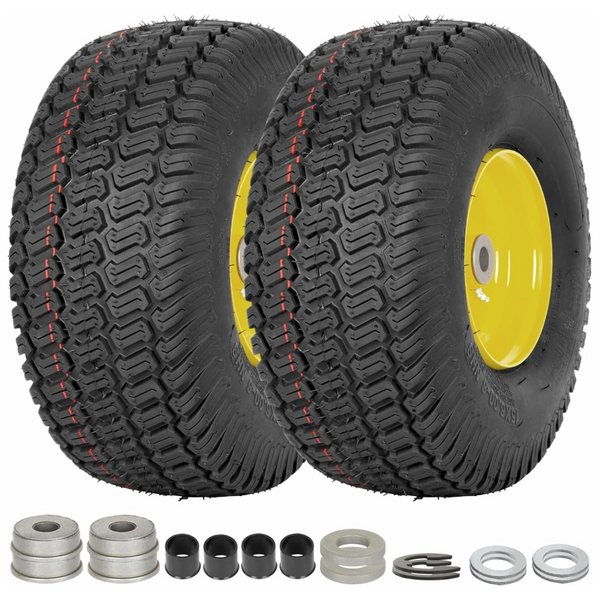 2-Pack Weize 15x6.00-6 Tubeless Tire And Wheel Assembly